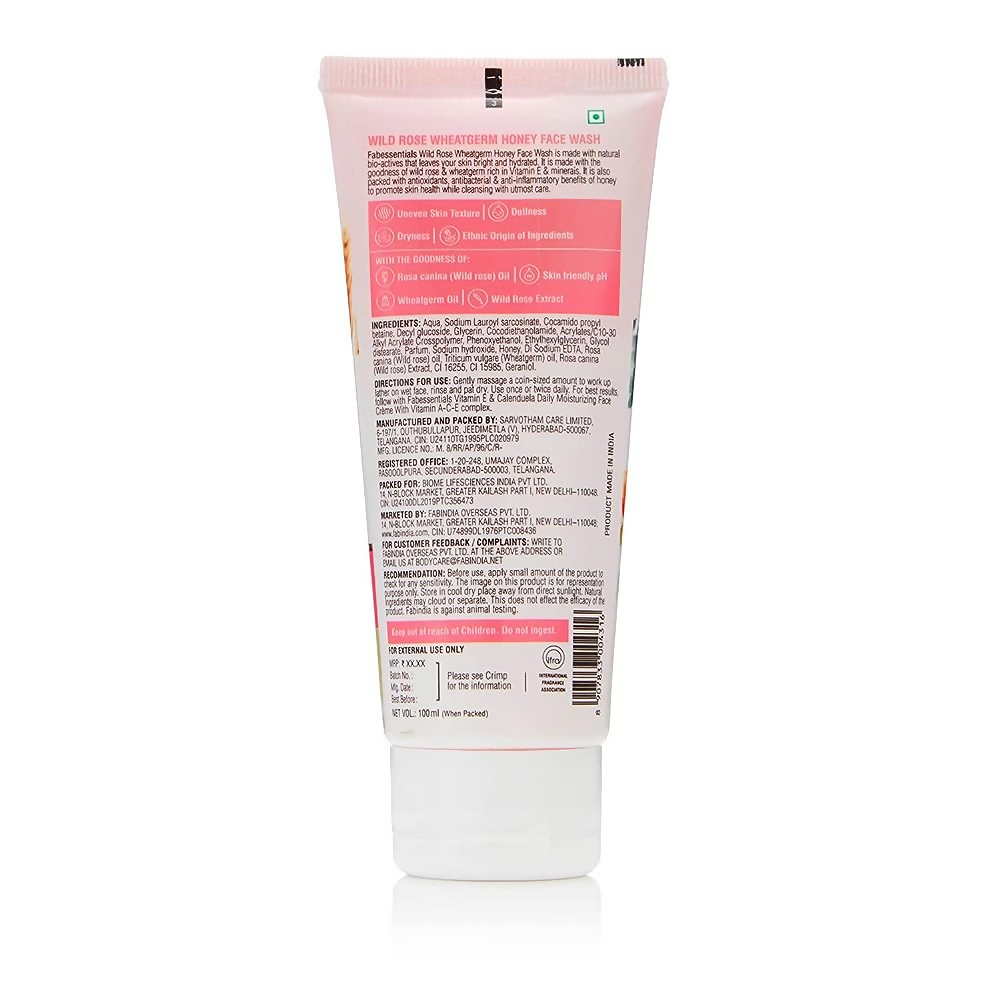 Fabessentials Wild Rose Wheatgerm Honey Face Wash - Distacart