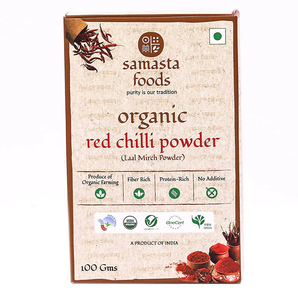 Samasta Food Organic Red Chilli (Lal Mirch) Powder - Distacart