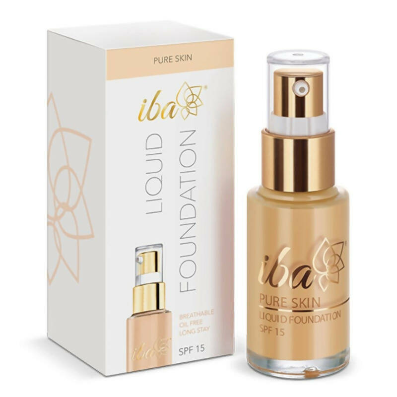 Iba Pure Skin Liquid Foundation SPF 15 - Sun Beige - Distacart