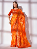 Buy NOZ2TOZ Women Party Wear Digital Printd Saree with Heavy Lace