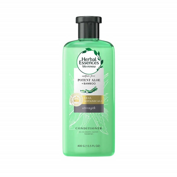 Herbal Essences Sulfate Free potent Aloe +Bamboo Real Botanicals Strength Conditioner