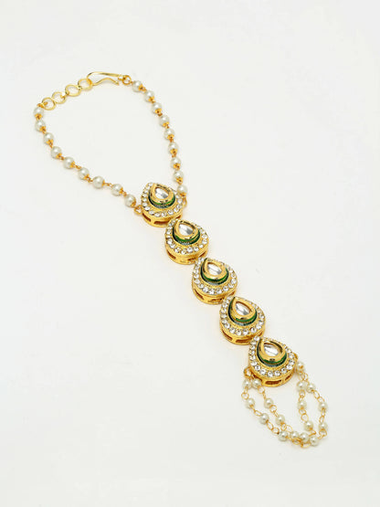 Kundan Hand Harness Set Of 2 - Ruby Raang - Distacart