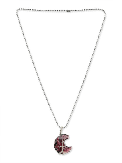 Women's Silver-Toned Purple Silver-Plated Handcrafted Chain - Ruby Raang - Distacart