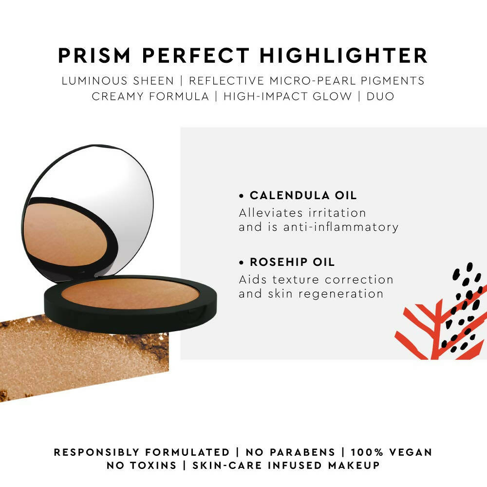 Kiro Prism Perfect Highlighter Blush - Sandy Rose & Pearly Bronze - Distacart