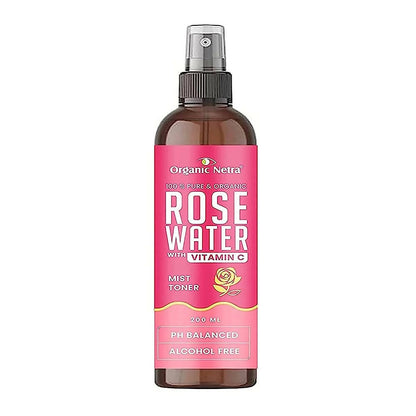 Organic Netra Rose Water with Vitamin C - Distacart
