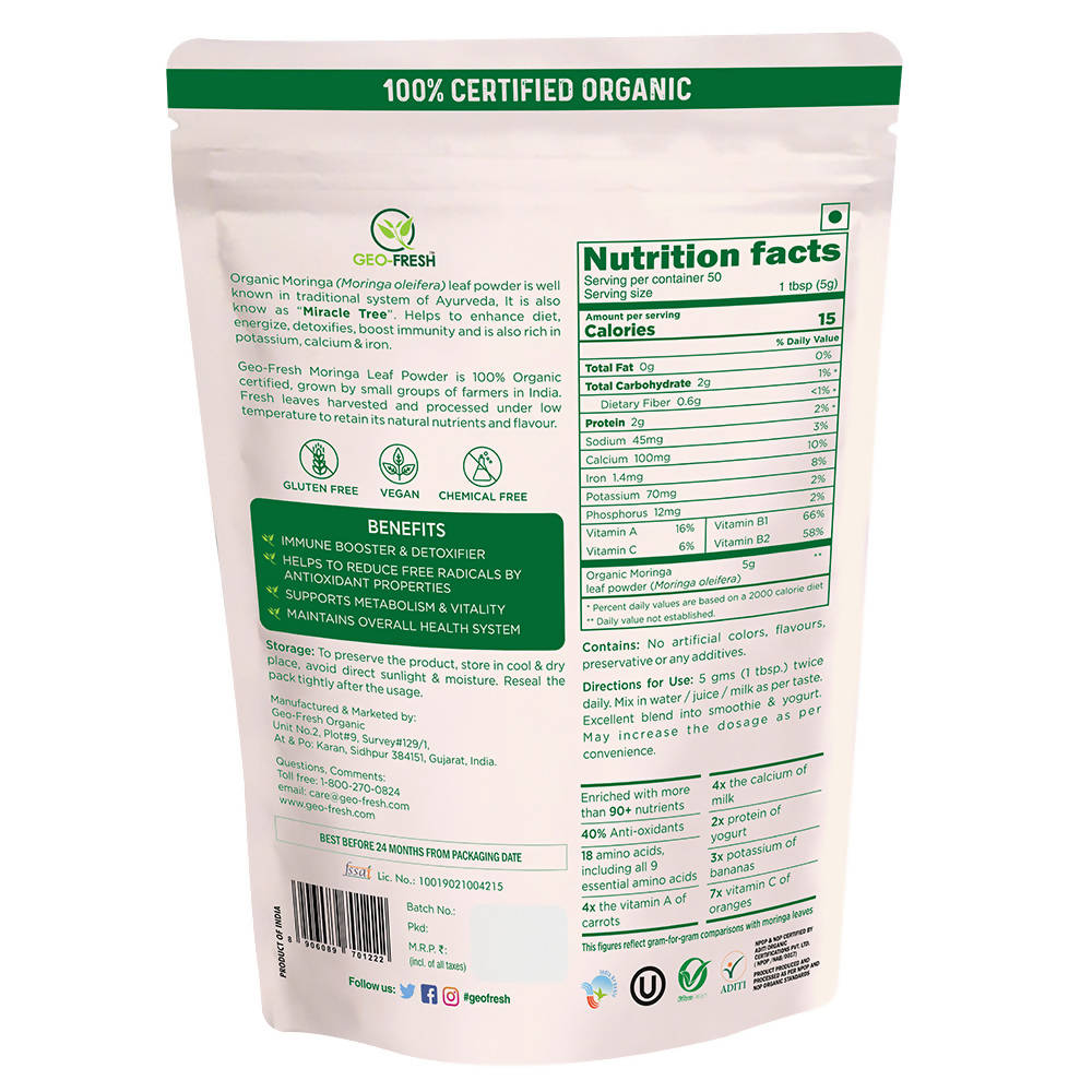 Geo-Fresh Organic Moringa Powder - Distacart