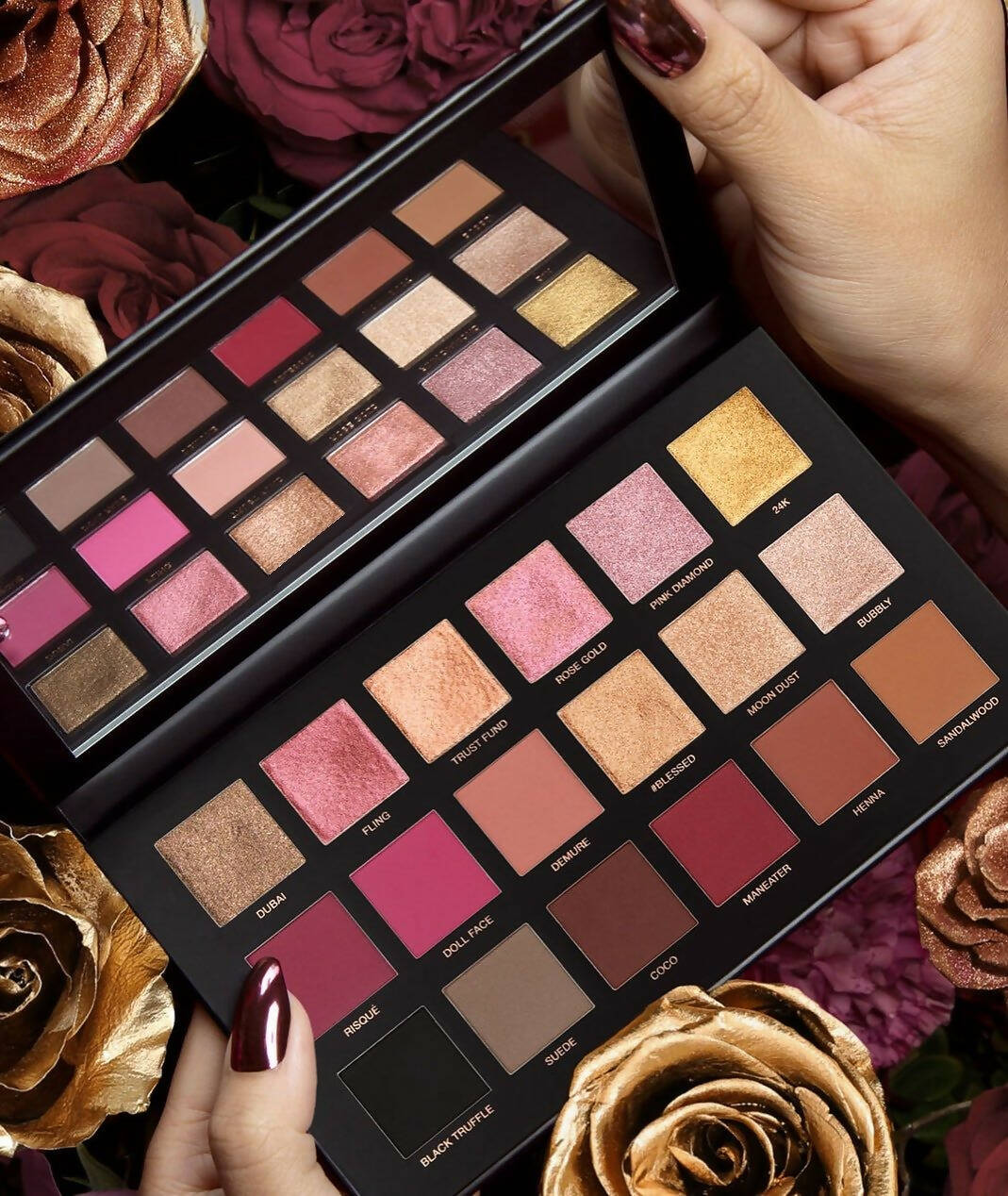 Favon Rose Gold Professional Eyeshadow Palette - Distacart