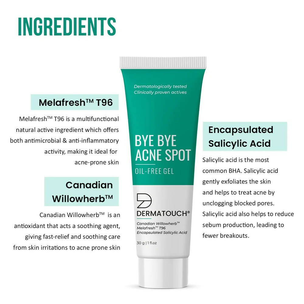 Dermatouch Bye Bye Acne Spot Oil-Free Gel - Distacart