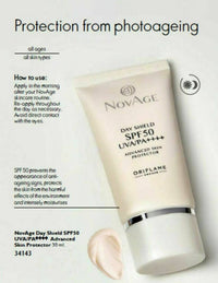Thumbnail for Oriflame Novage Day Shield SPF50 UVA/PA++++ Advanced Skin Protector from photoageing