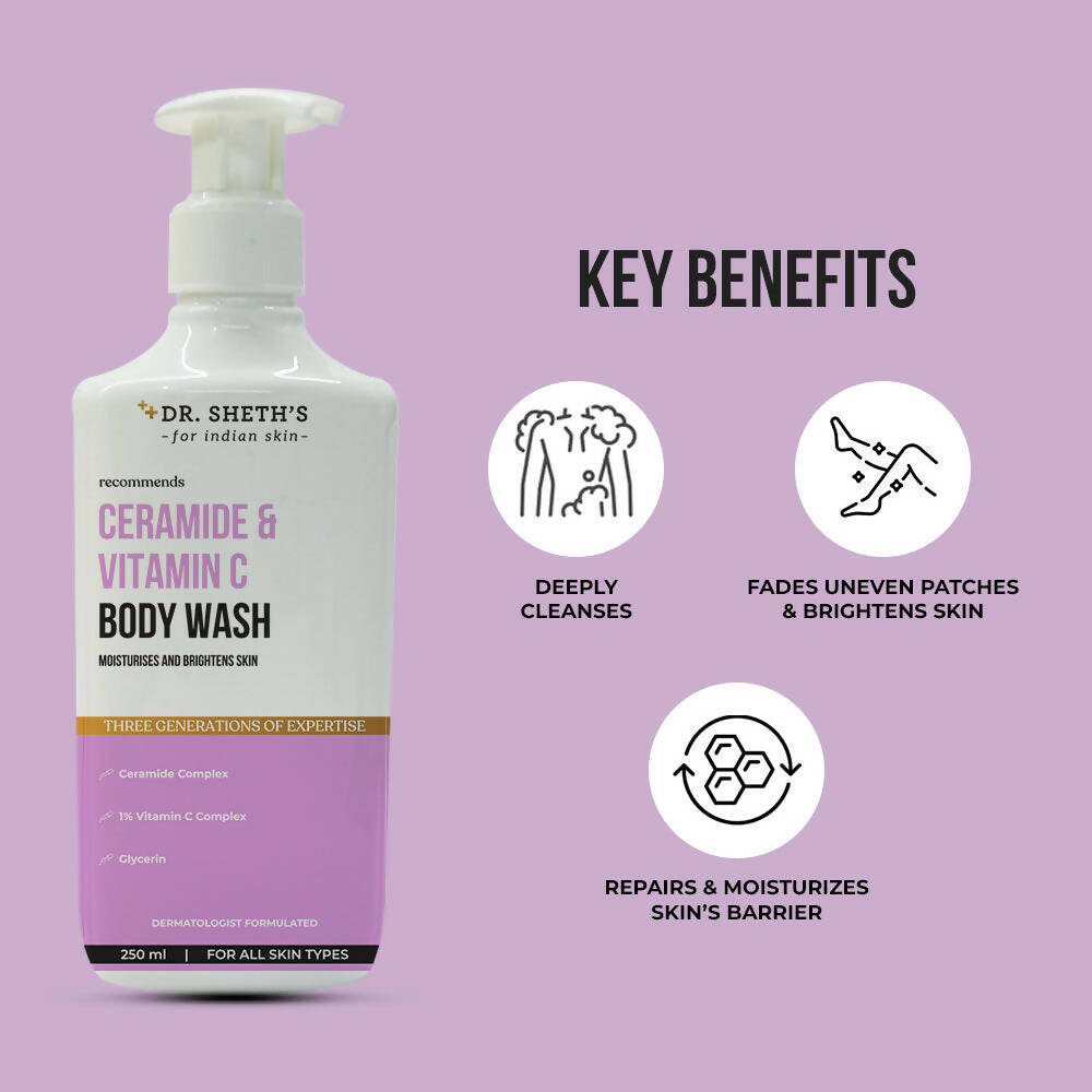 Dr. Sheth's Ceramide & Vitamin C Body Wash - Distacart