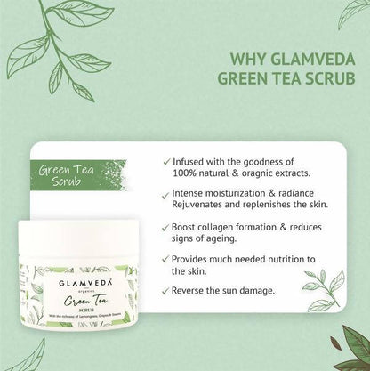 Glamveda Green Tea Recharge & Renew Scrub