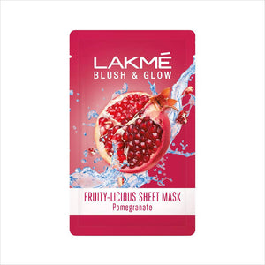 Lakme Blush & Glow Pomegranate Sheet Mask - Distacart