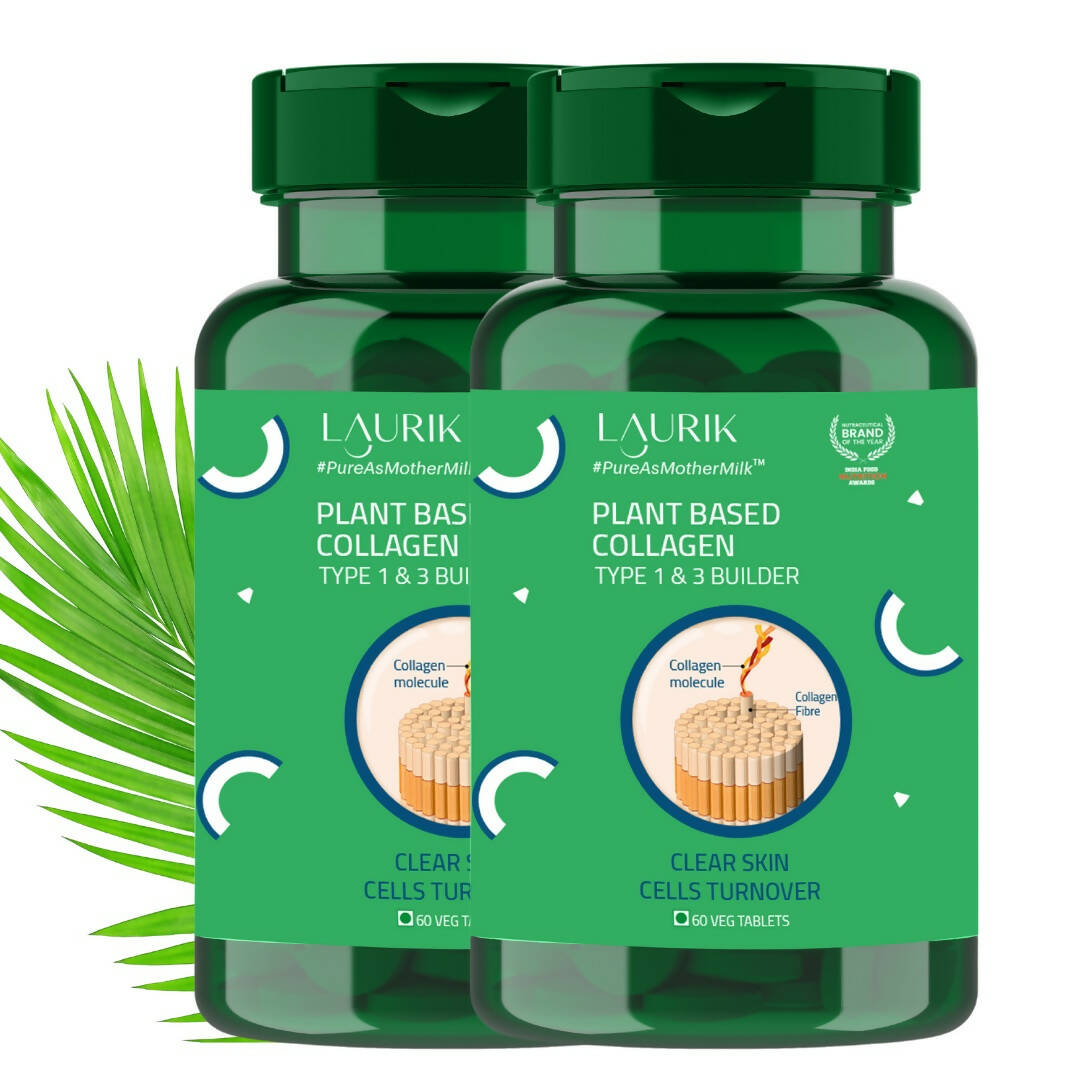 Laurik Plant Based Collagen Type 1 & 3 Tablets For Men And Women | Collagen Tablets For Skin Radiance And Elasticity - Distacart