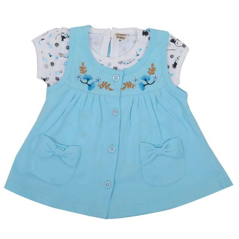 NammaBaby Baby Girl's A-Line Mini Frock Dress - Blue 114 - Distacart