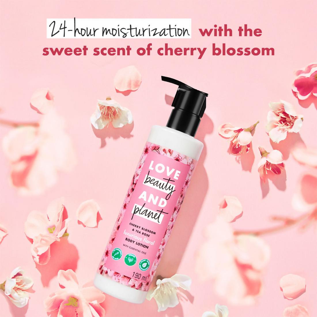 Love Beauty And Planet Cherry Blossom & Tea Rose Body Lotion - Distacart
