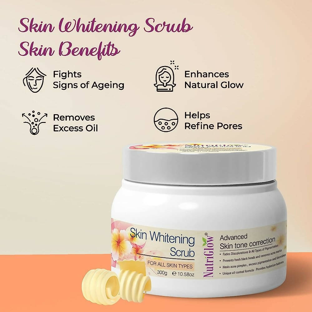 NutriGlow Skin Whitening Face Scrub - Distacart