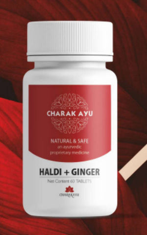 Charakayu Haldi + Ginger Tablets - Distacart