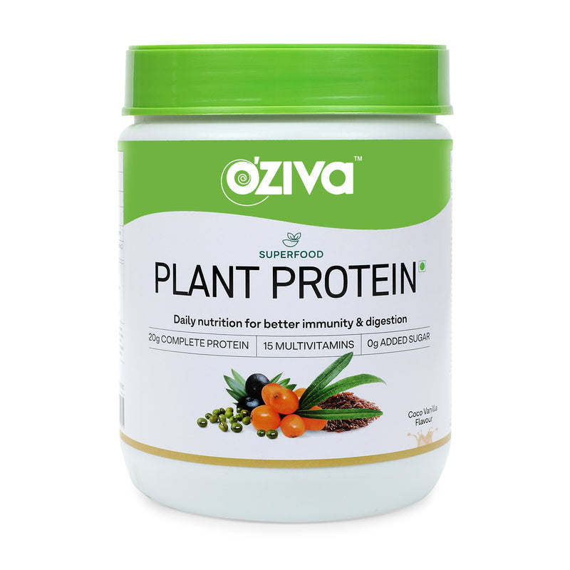 OZiva Super food Plant Protein Coco Vanilla 250gm 8 serving