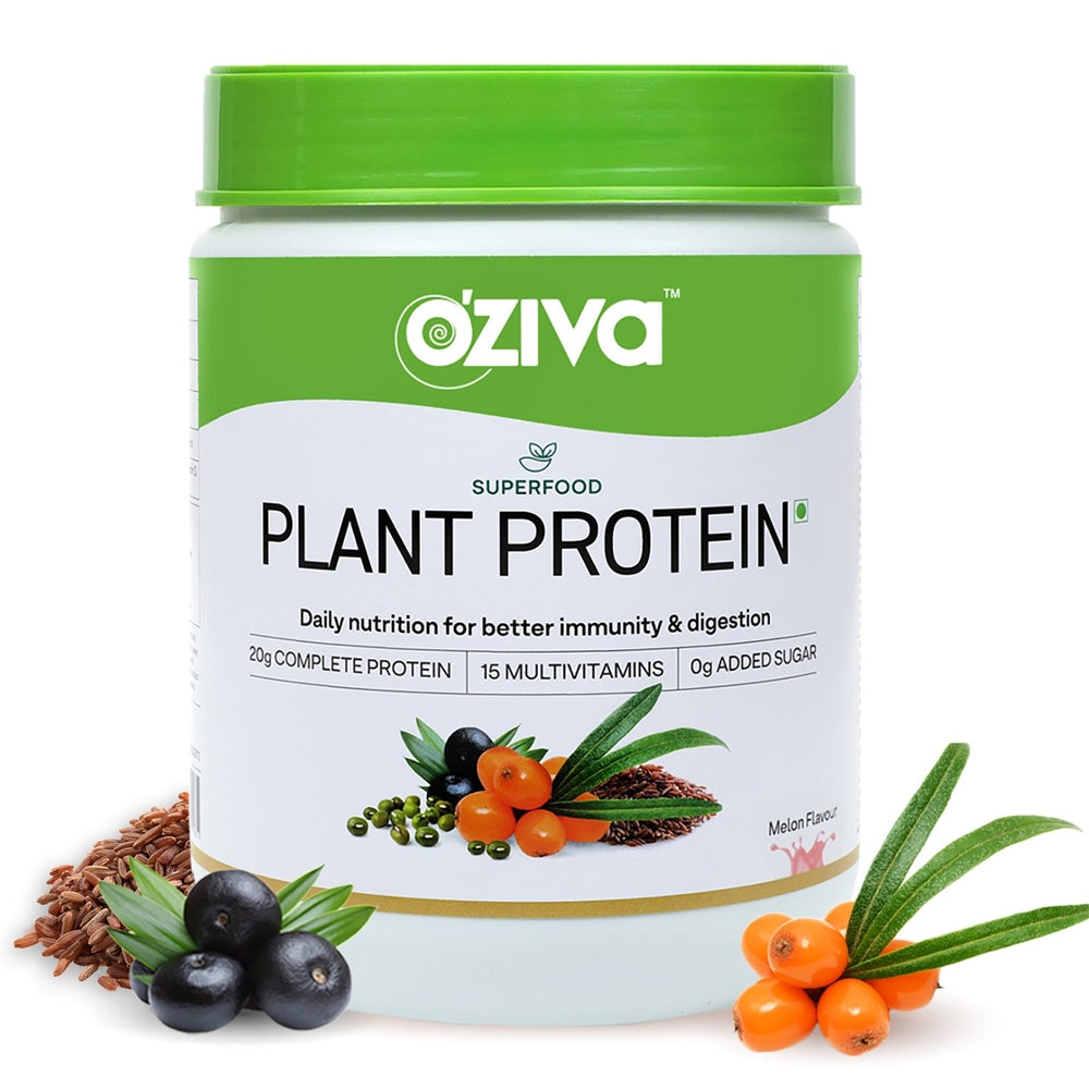 OZiva Superfood Plant Protein Melon 500gm 17 serving
