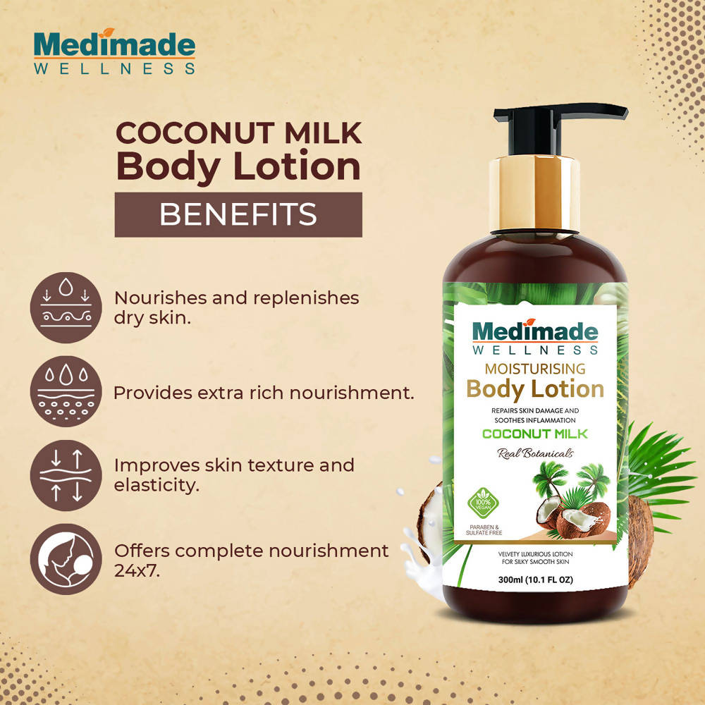 Medimade Wellness Moisturising Body Lotion With Coconut Milk - Distacart