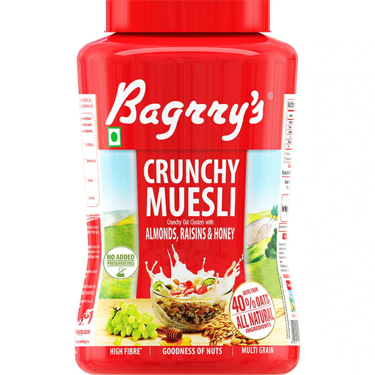 Bagrry's Crunchy Muesli - Almonds, Raisins & Honey - Distacart