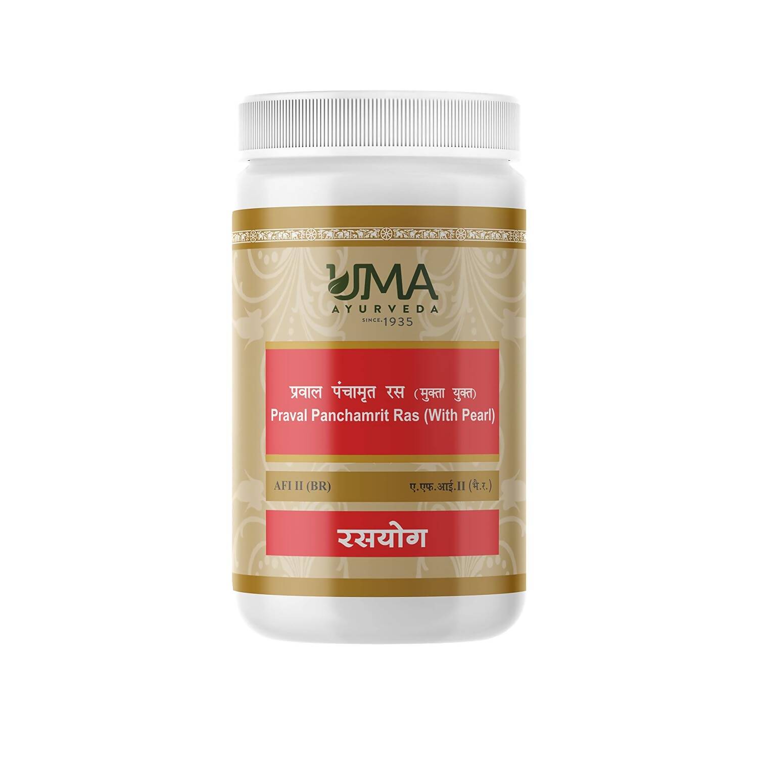 Uma Ayurveda Praval Panchamrit Ras (With Pearl) Tablets - Distacart