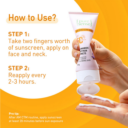 PureSense Sun Care Glow Cream With SPF 50+++ - Distacart