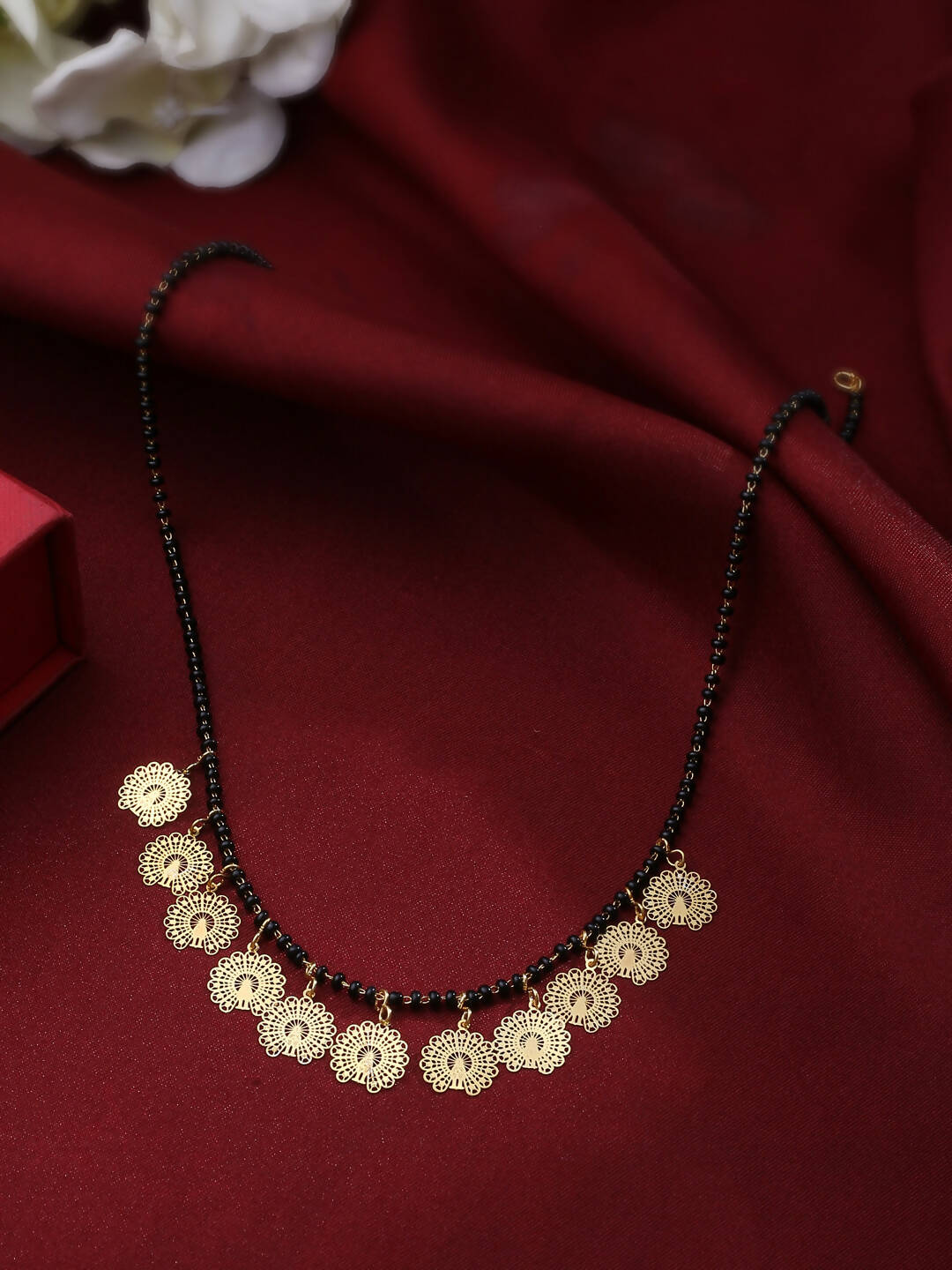 NVR Women Ethnic Gold-Plated Beaded Mangalsutra - Distacart