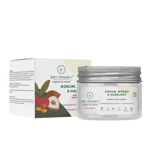 Juicy Chemistry Kokum, Myrrh & Hazelnut Hand & Foot Cream - Distacart