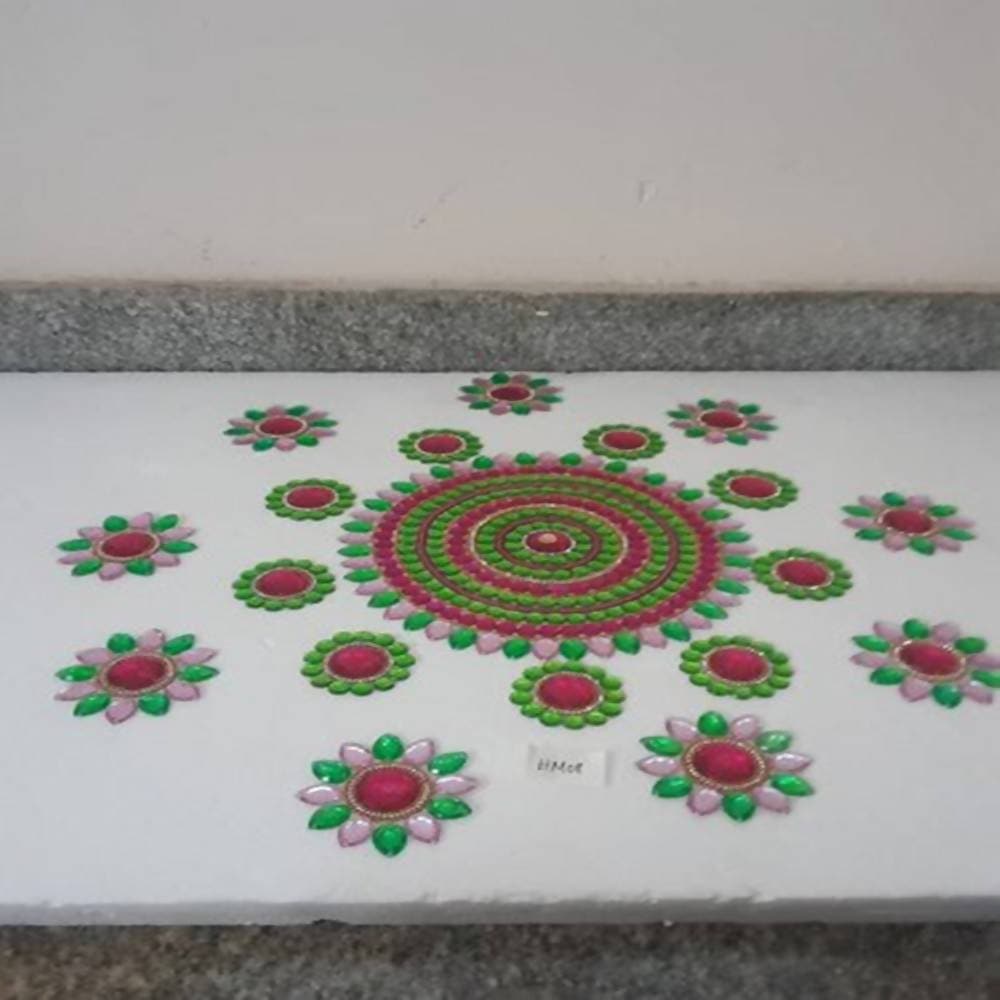 Kundan HandiKrafts Acrylic Multi Colour Jumbo Rangoli - Distacart