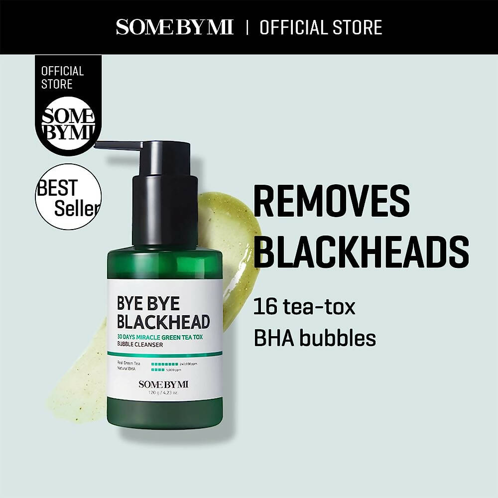 Some By Mi Bye Bye Blackhead 30 Days Miracle Green Tea Tox Bubble Cleanser - Distacart