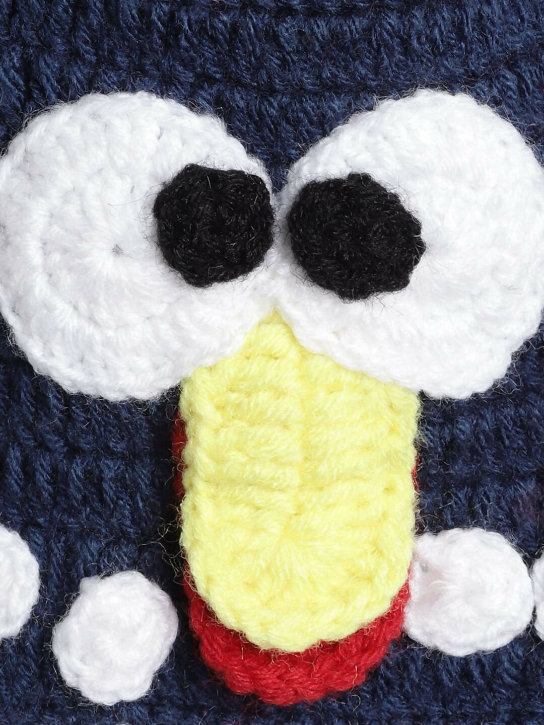 Chutput Kids Woollen Hand Knitted Owl Detailed Cap - Blue - Distacart