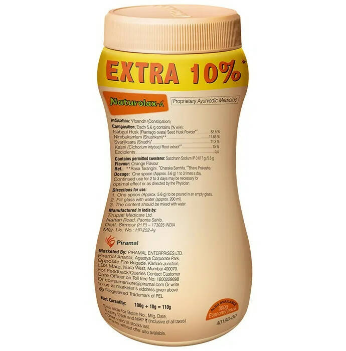Piramal Naturolax -A Powder Tasty Orange - Distacart