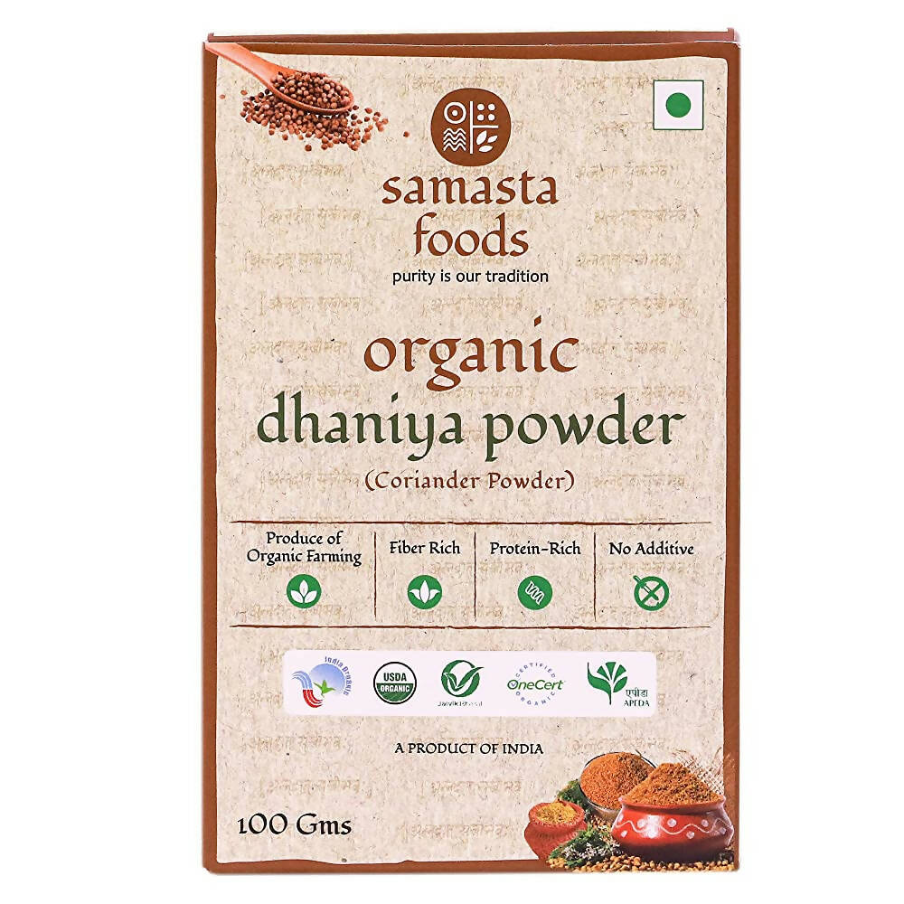 Samasta Foods Organic Dhaniya (Coriander) Powder - Distacart