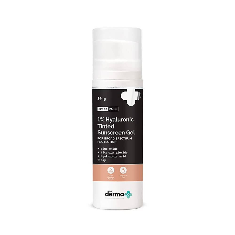 The Derma Co 1% Hyaluronic Tinted Sunscreen Gel - Distacart