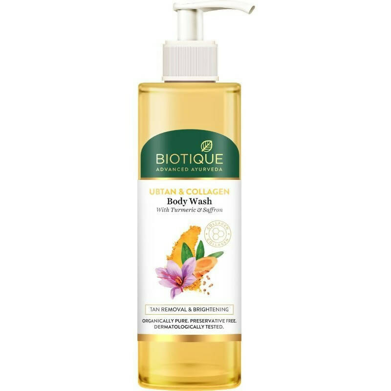 Biotique Advanced Ayurveda Ubtan & Collagen Body Wash - Distacart