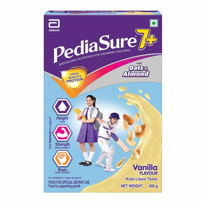 Pediasure 7 Plus Oats & Almond Nutrition Drink Powder Vanilla Flavour - Distacart
