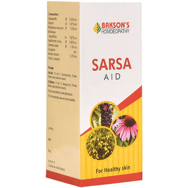Bakson's Homeopathy Sarsa Aid Syrup - Distacart