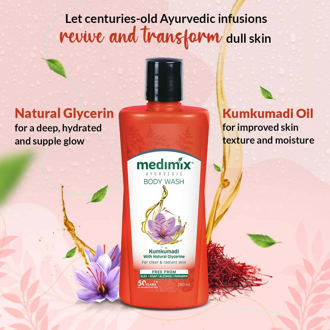Medimix Ayurvedic Kumkumadi Body Wash - Distacart