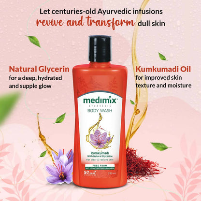 Medimix Ayurvedic Kumkumadi Body Wash - Distacart