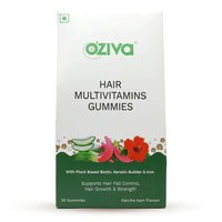 Thumbnail for OZiva Biotin Hair Multivitamins Gummies-Kaccha Aam Flavor - Distacart