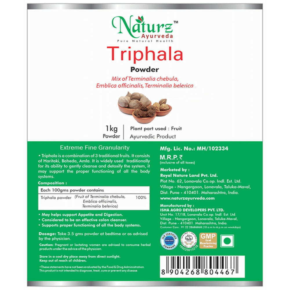 Naturz Ayurveda Triphala Powder - Distacart
