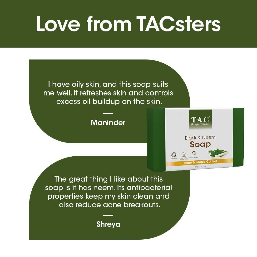 TAC - The Ayurveda Co. Eladi & Neem Soap - Distacart