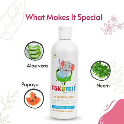 Pokonut Herbal Baby Body Bath - Distacart