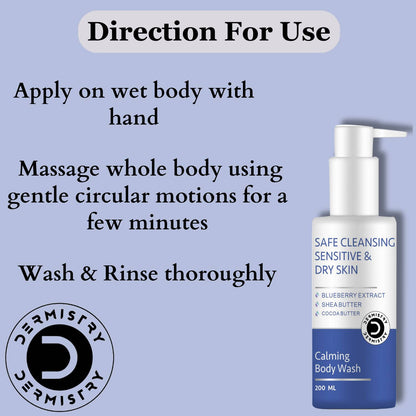 Dermistry Sensitive & Dry Skin Body Wash & Face Cream - Distacart