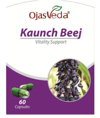 Thumbnail for Ojasveda Kaunch Beej Velvet Bean Extract Capsule