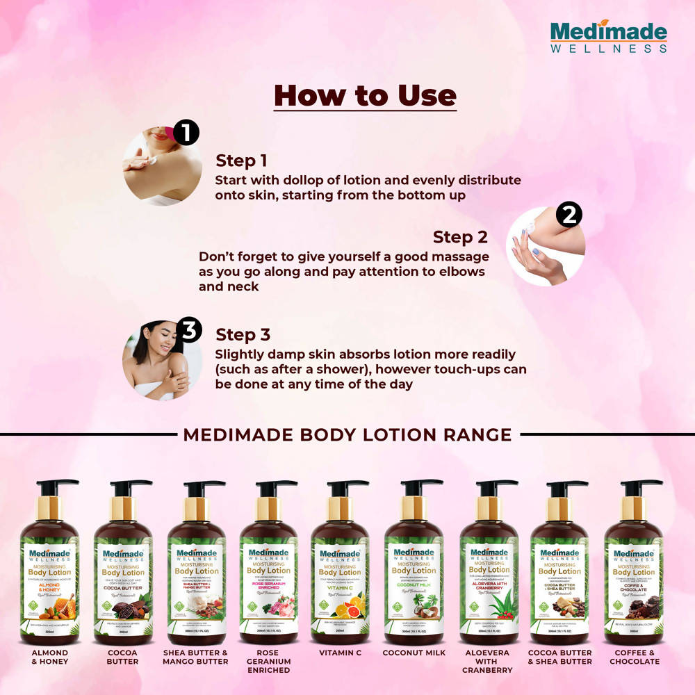Medimade Wellness Rose Geranium Enriched Moisturising Body Lotion - Distacart