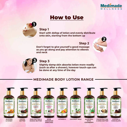 Medimade Wellness Rose Geranium Enriched Moisturising Body Lotion - Distacart