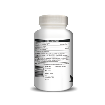 H&C Herbal Activated Charcoal Capsules - Distacart