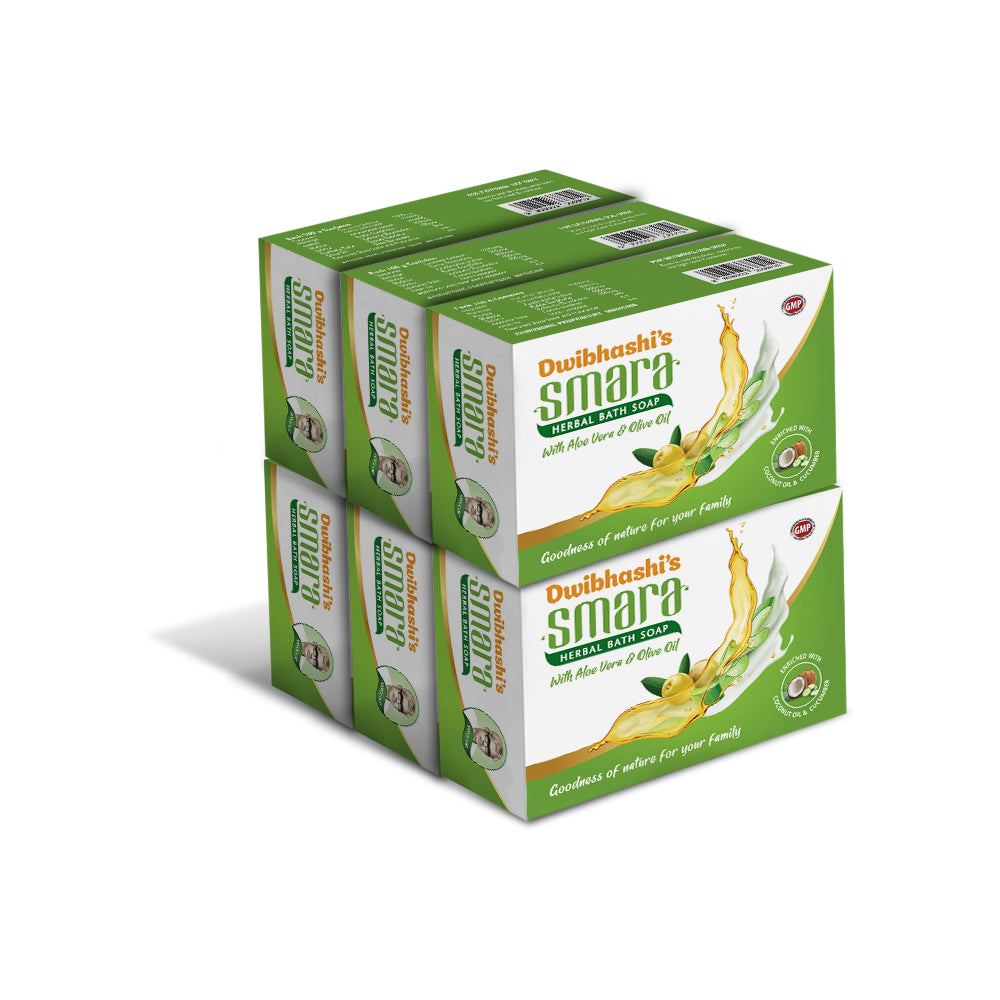 Dwibhashi Smara Herbal Bath Soap With Aloe Vera & Olive Oil - Distacart